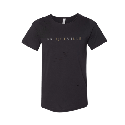 BRIQUEVILLE - "Logo" Raw Neck T-Shirt
