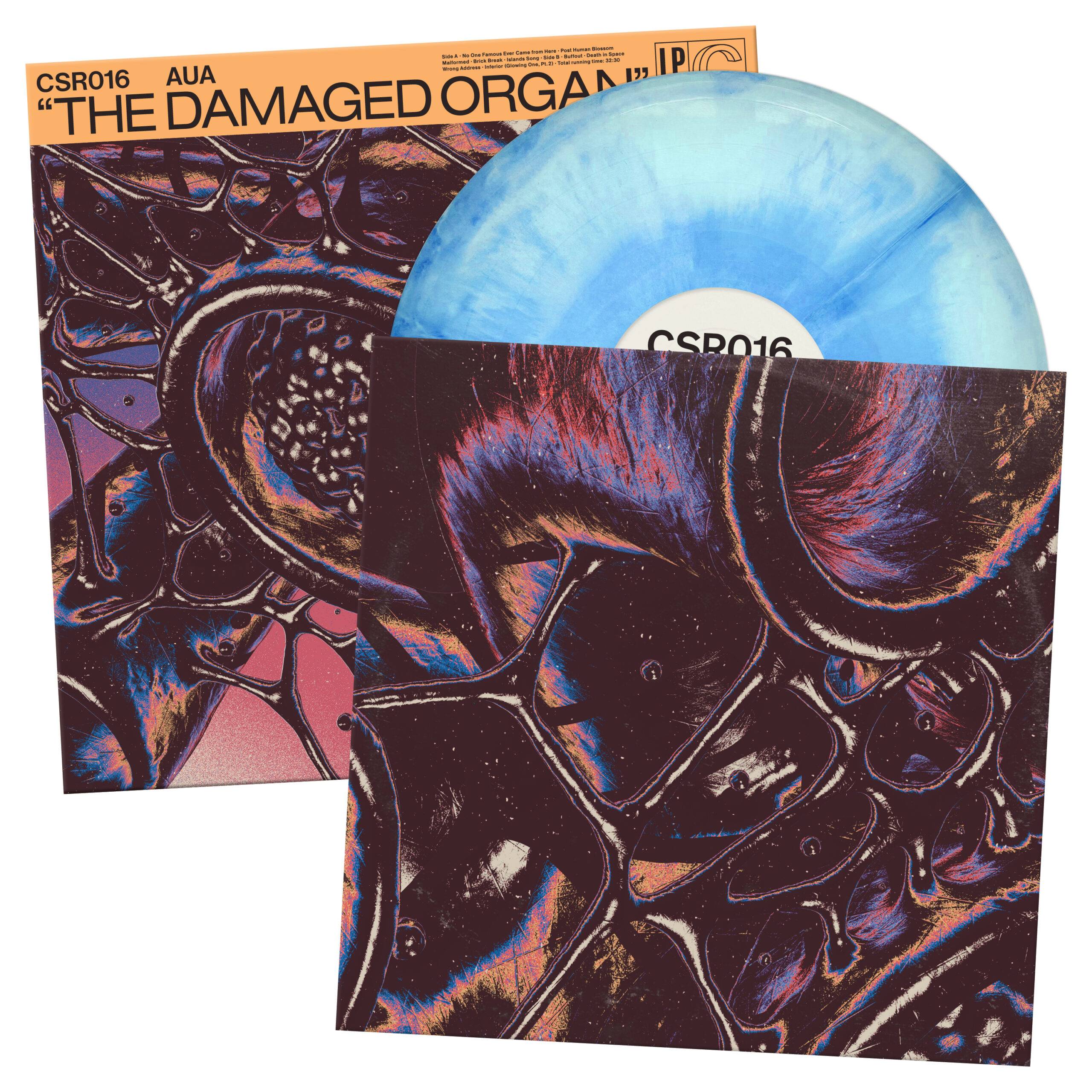 AUA "The Damaged Organ" LP (Blue/White Vinyl)